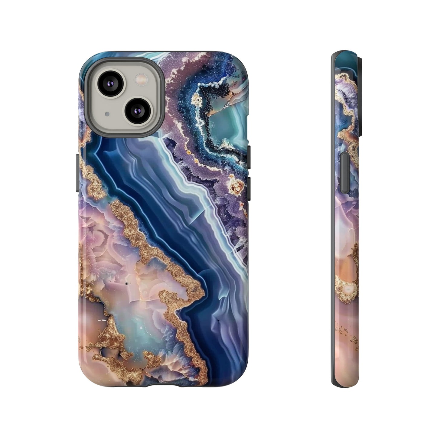 Pink and Blue Agate Tough Phone Case