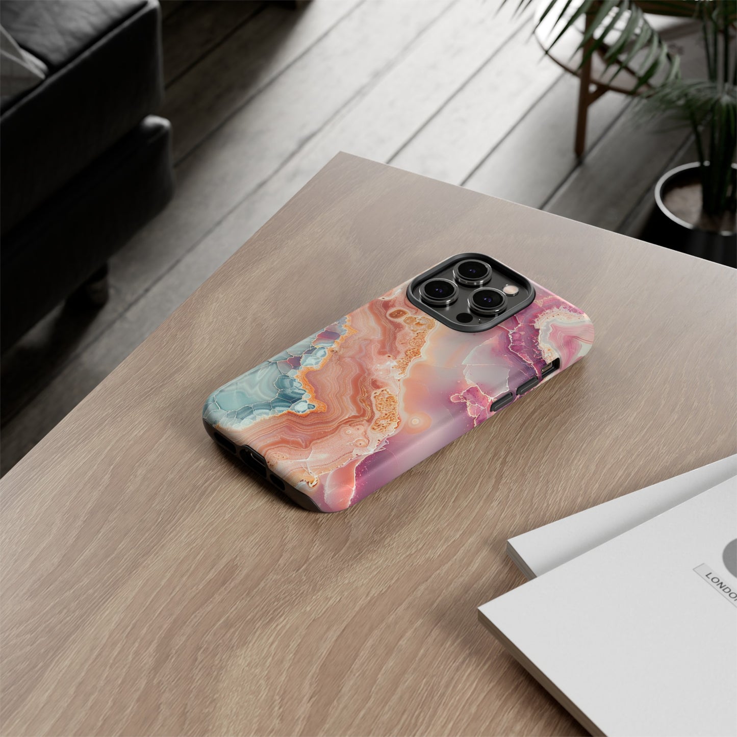 Pink Agate Tough Phone Case