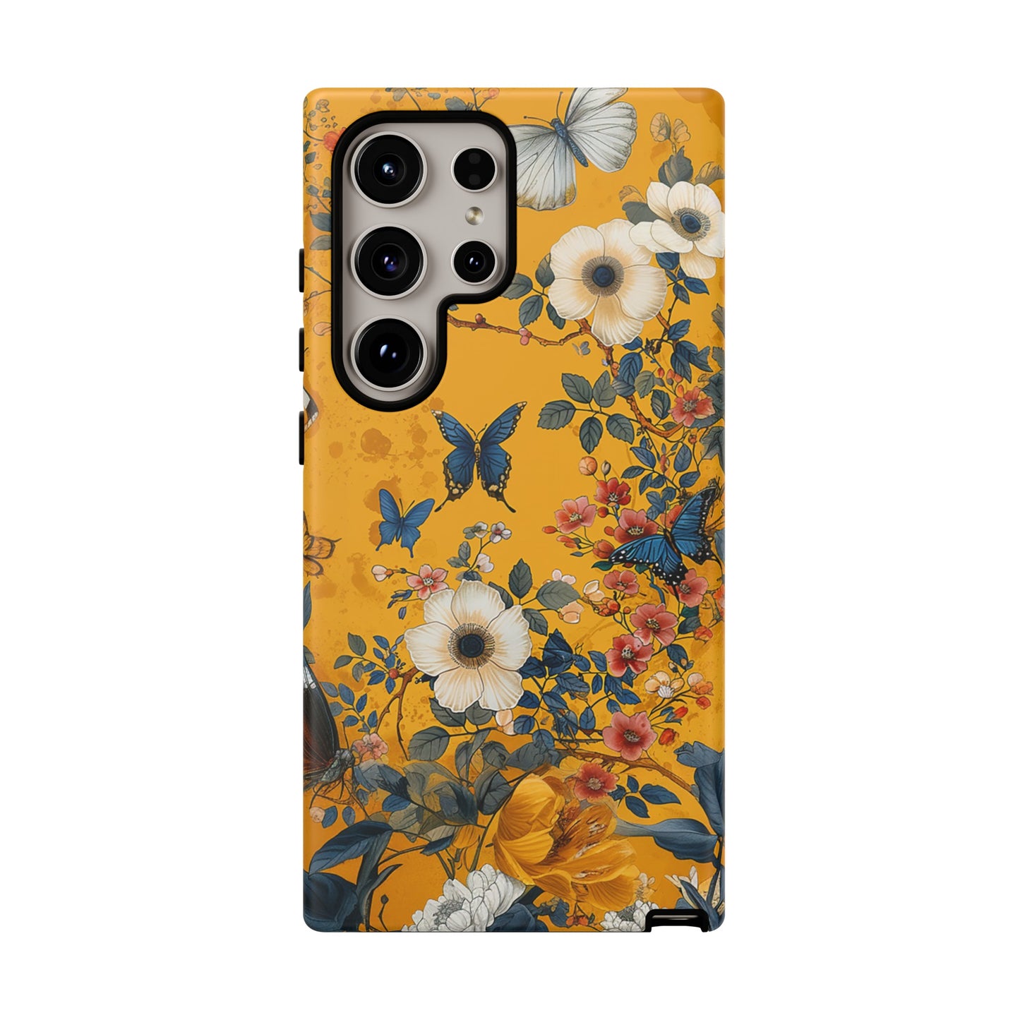 Yellow Floral Tough Phone Case