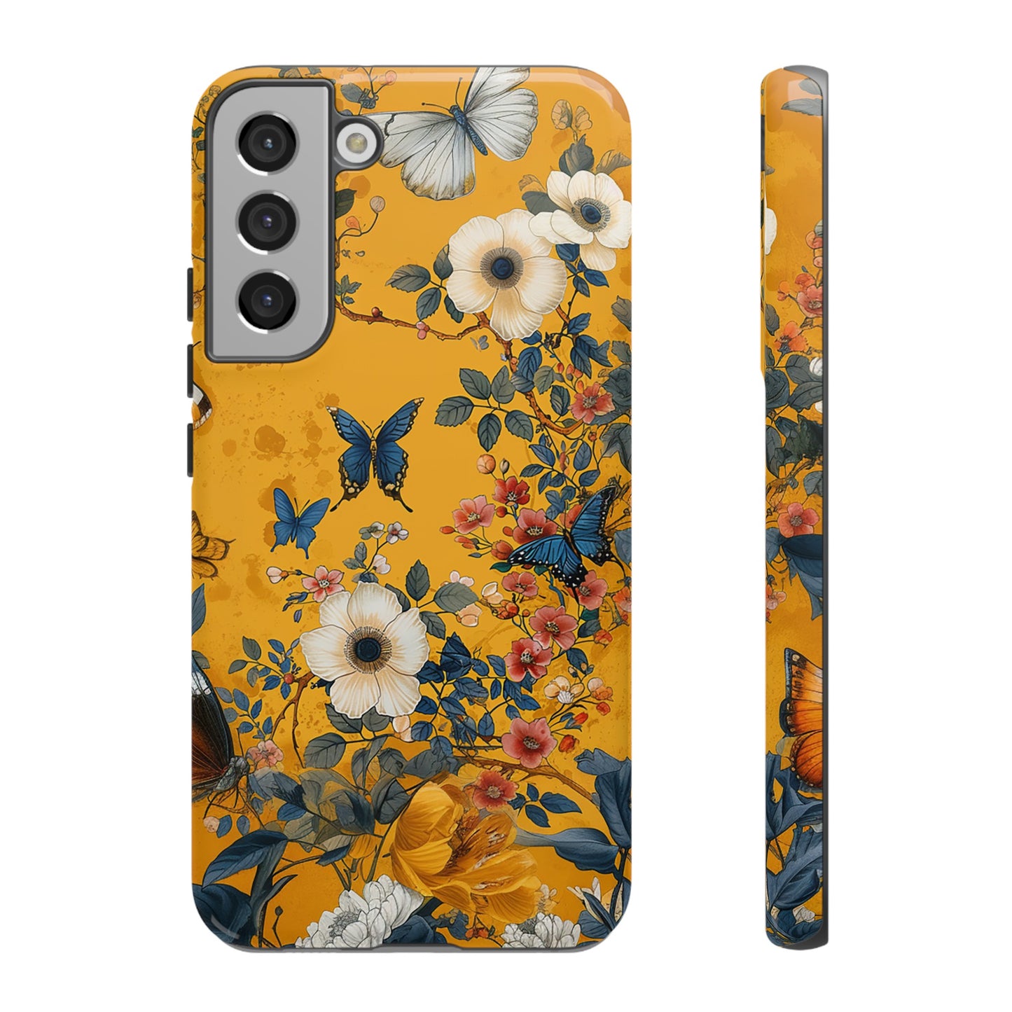 Yellow Floral Tough Phone Case