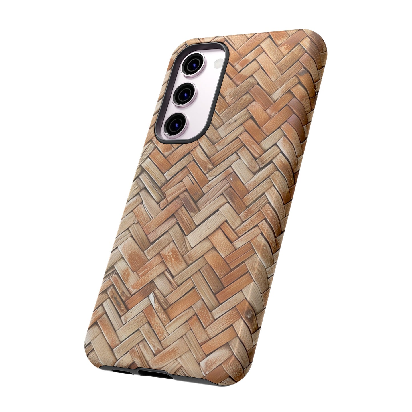 Boho Herringbone Rattan Tough Phone Case