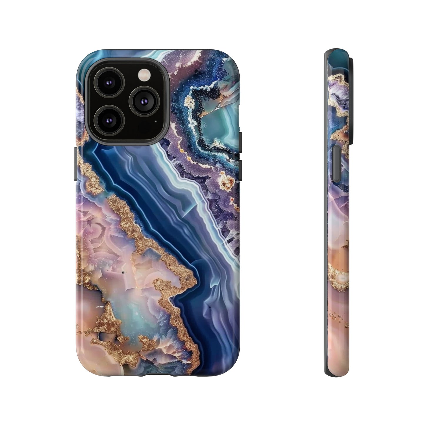 Pink and Blue Agate Tough Phone Case