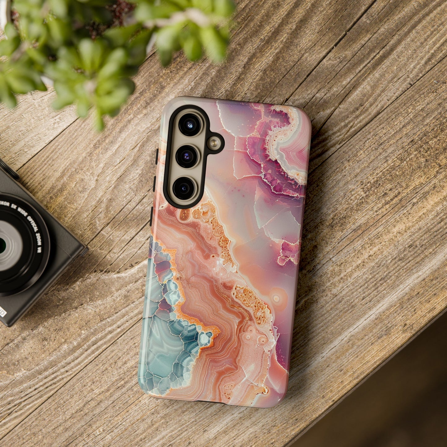 Pink Agate Tough Phone Case