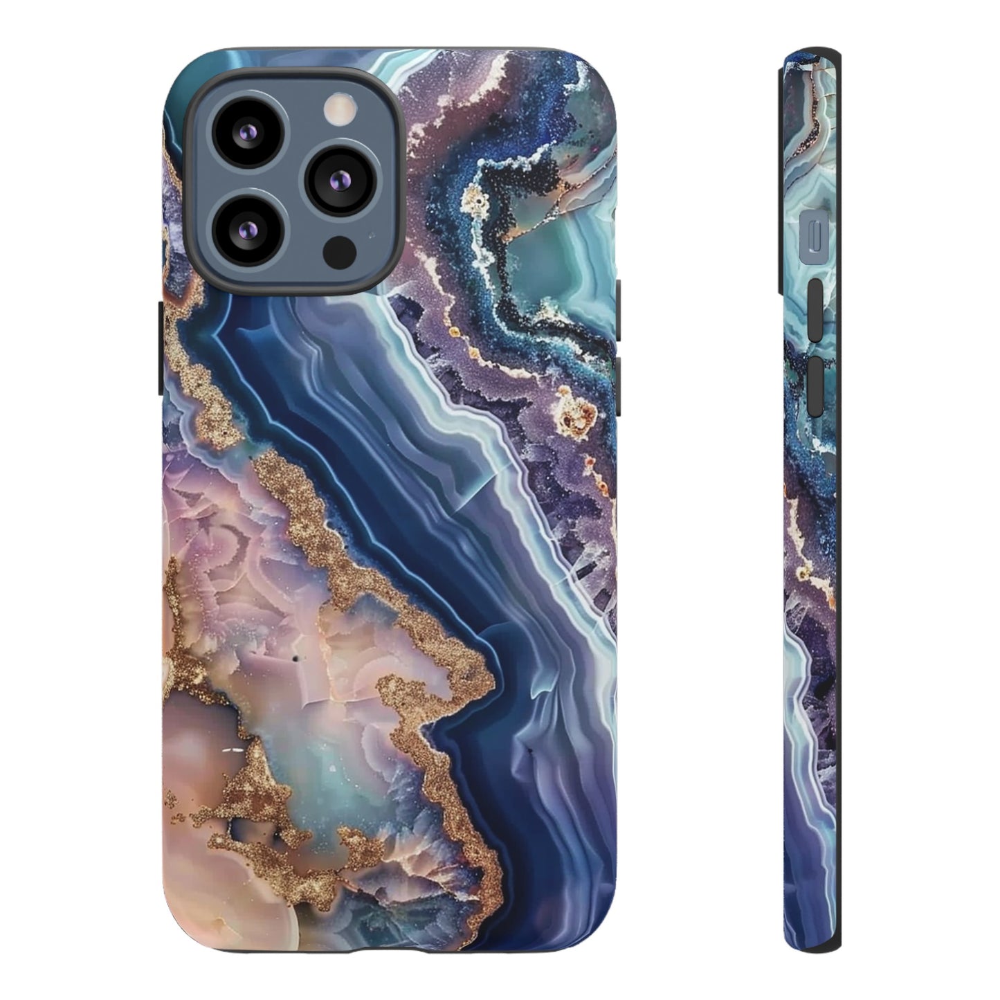 Pink and Blue Agate Tough Phone Case