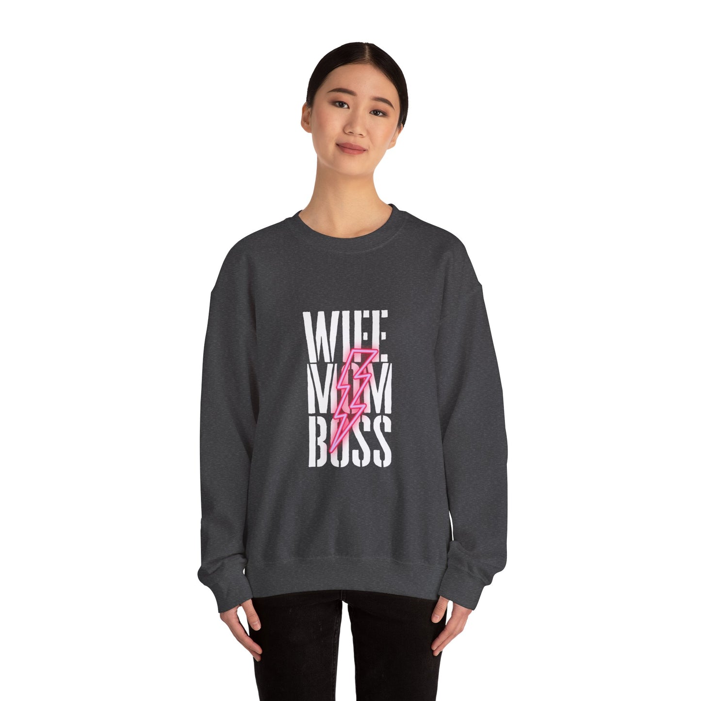 Wife Mom Boss Unisex Crewneck Sweatshirt