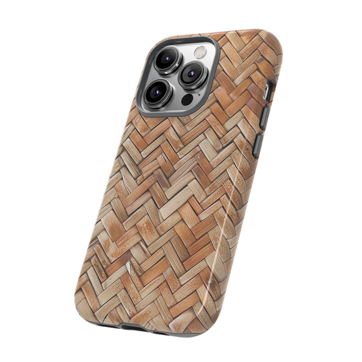 Boho Herringbone Rattan Tough Phone Case