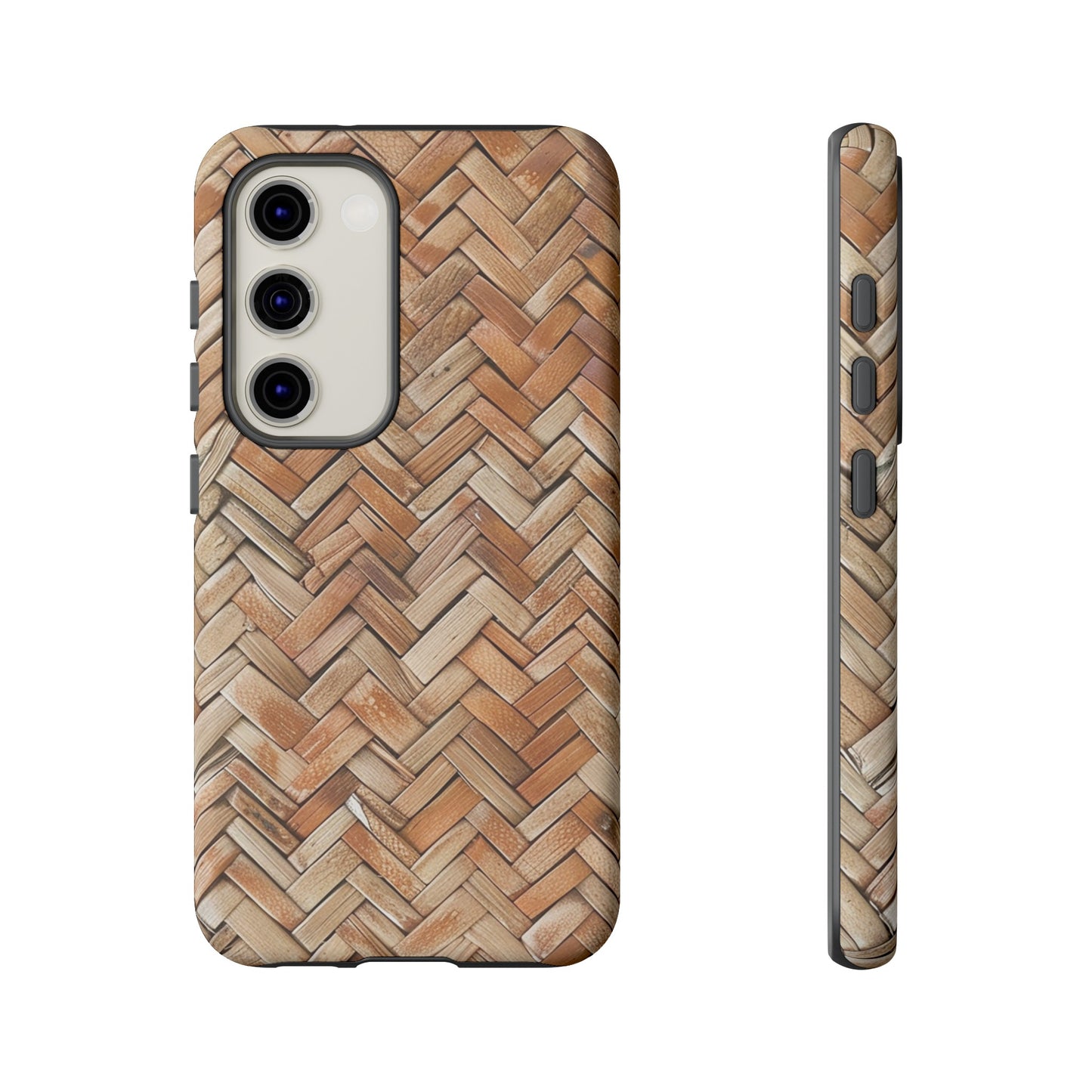 Boho Herringbone Rattan Tough Phone Case