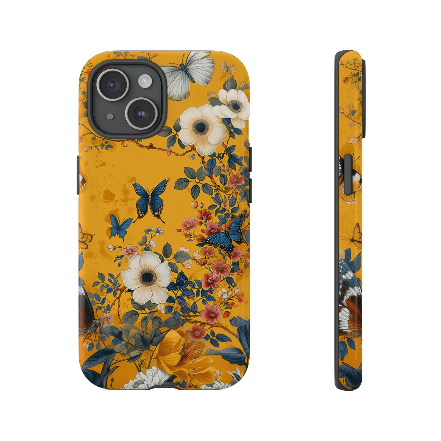 Yellow Floral Tough Phone Case