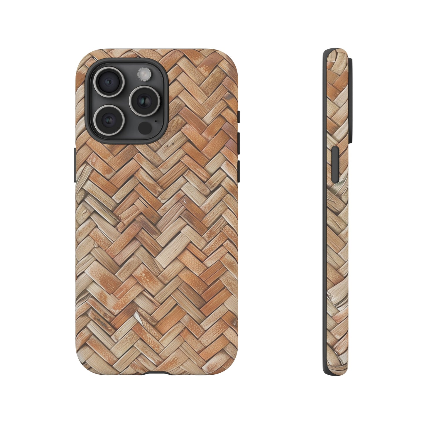 Boho Herringbone Rattan Tough Phone Case