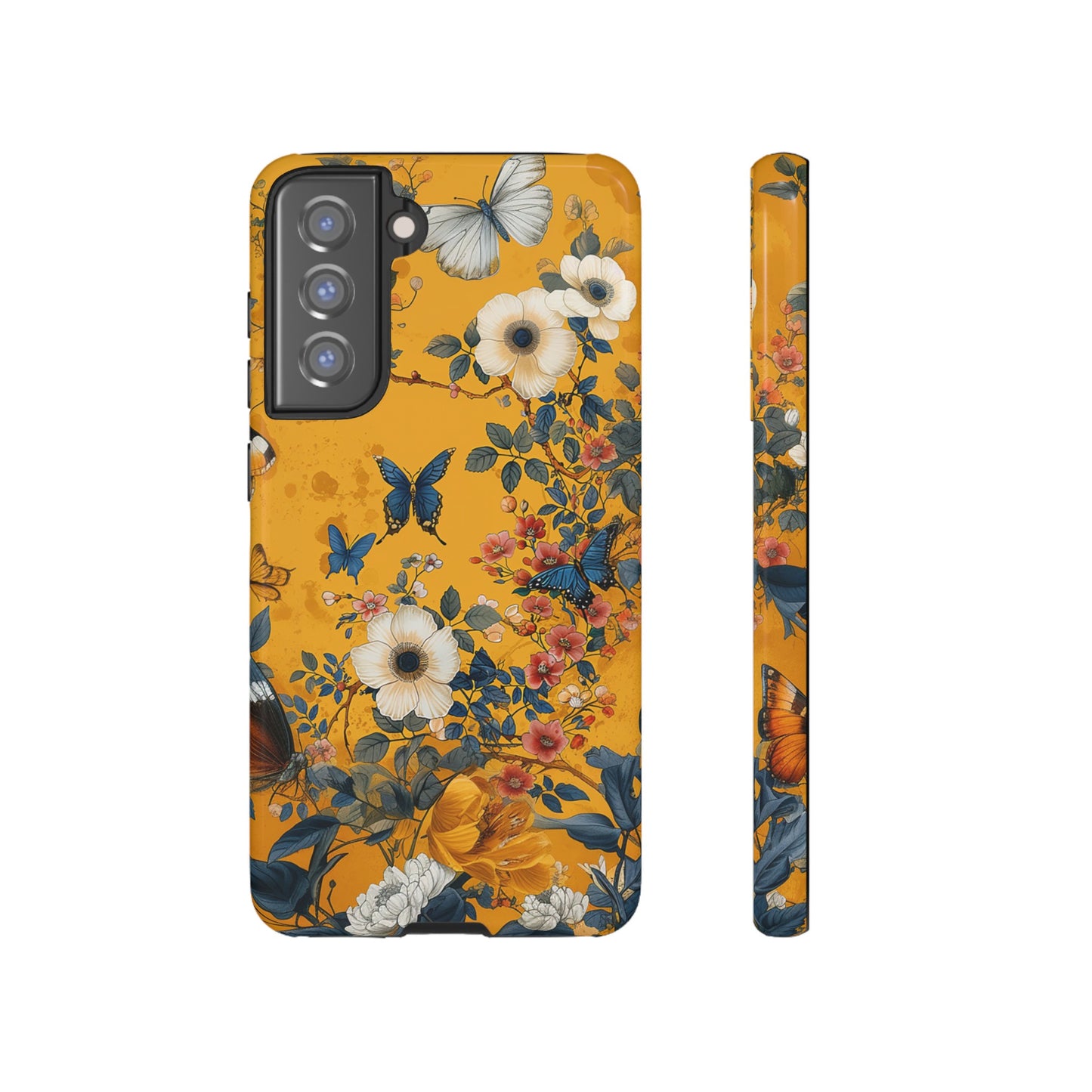 Yellow Floral Tough Phone Case