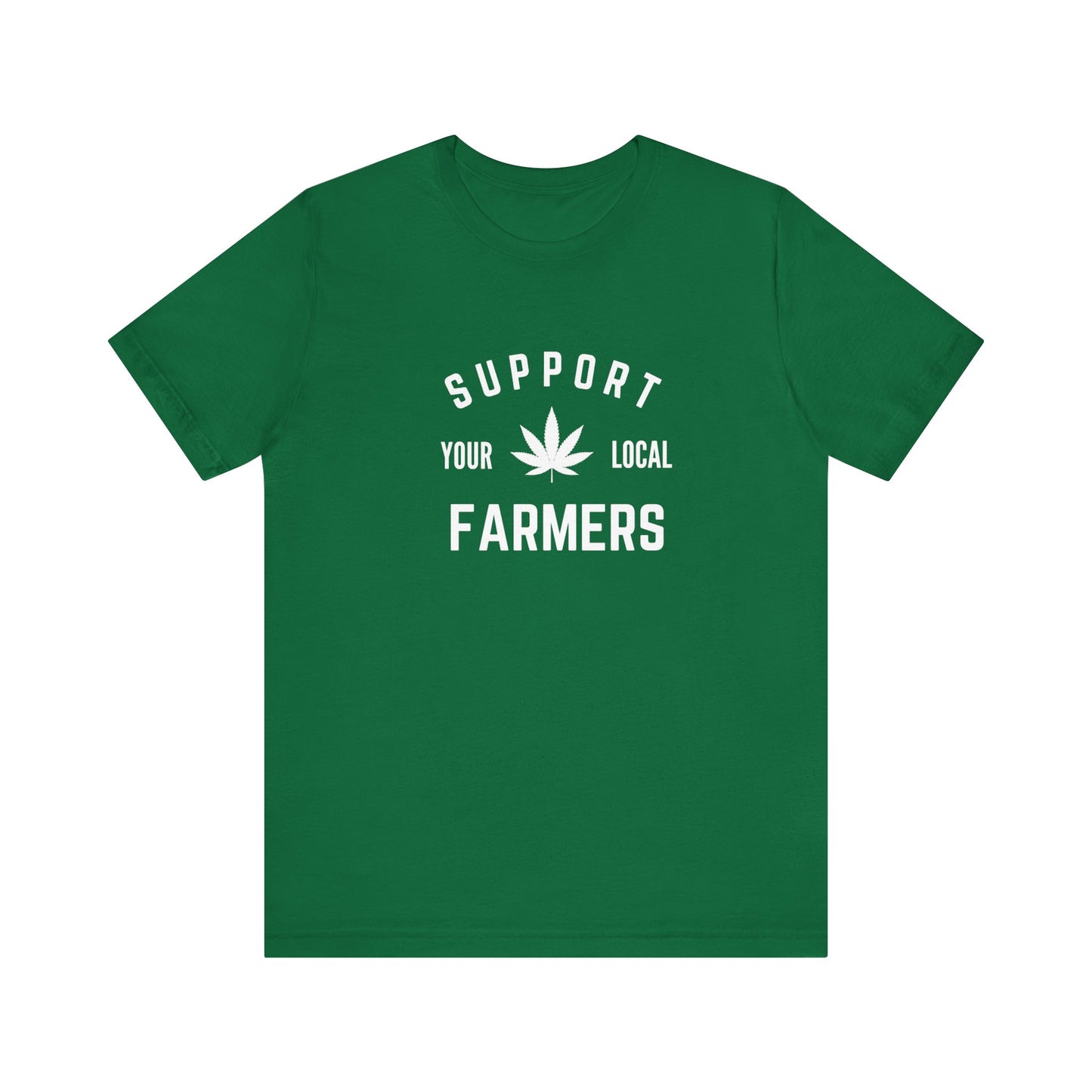 Support Your Local Farmers (Cannabis) Jersey Short Sleeve Tee