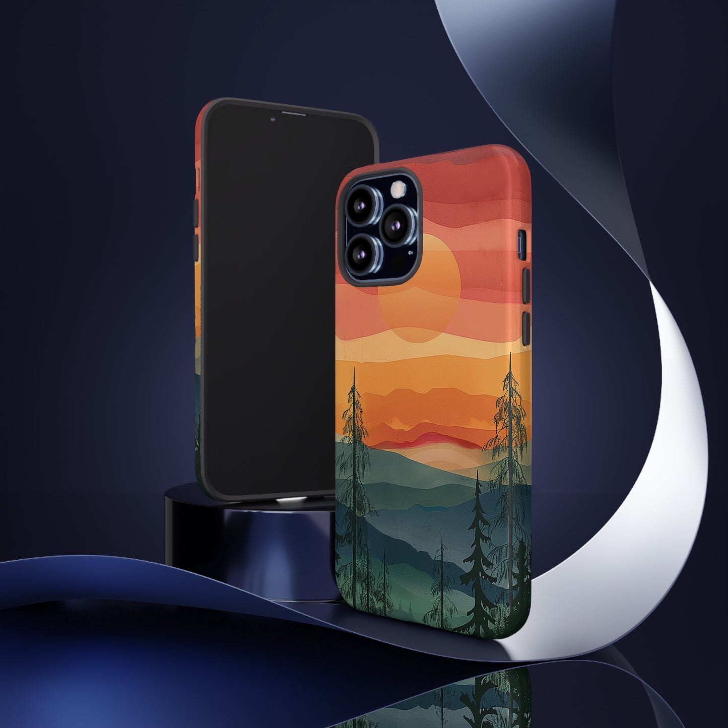 Forest Sunset Tough Phone Case