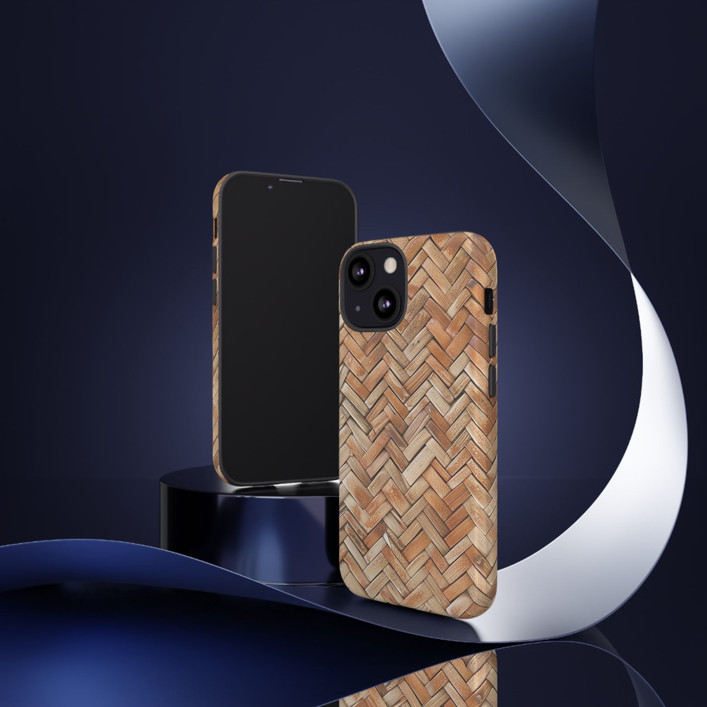 Boho Herringbone Rattan Tough Phone Case