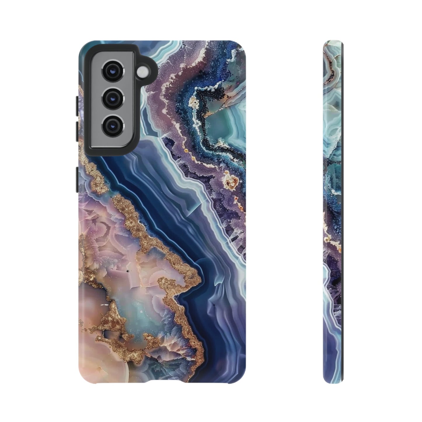 Pink and Blue Agate Tough Phone Case