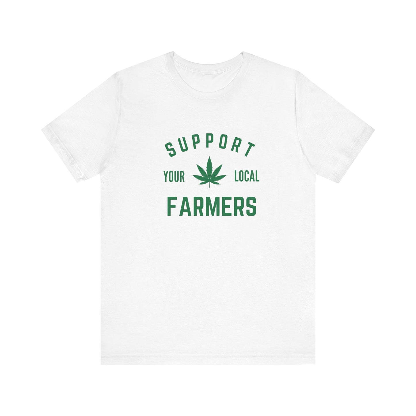 Support Your Local Farmers (Cannabis) Jersey Short Sleeve Tee