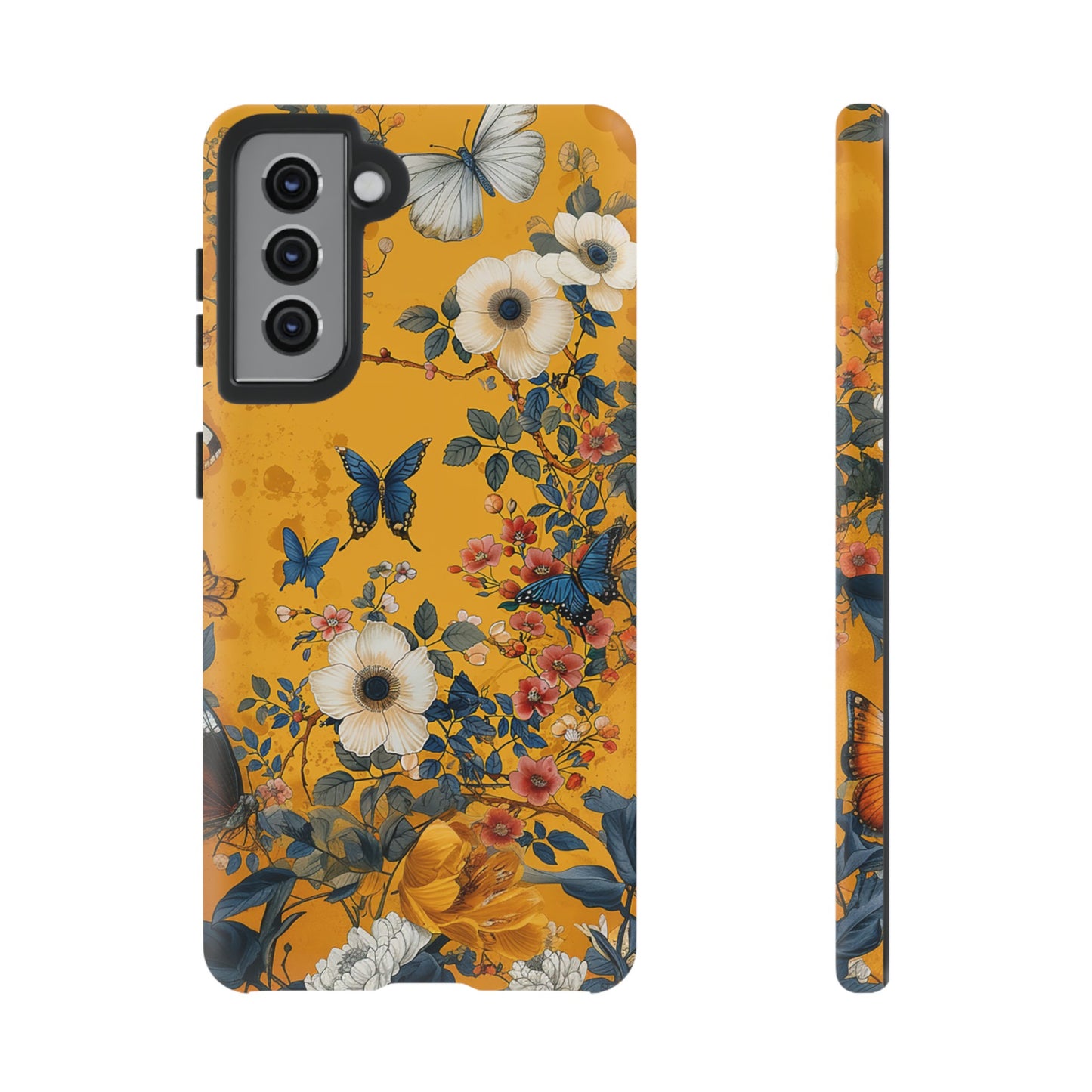 Yellow Floral Tough Phone Case