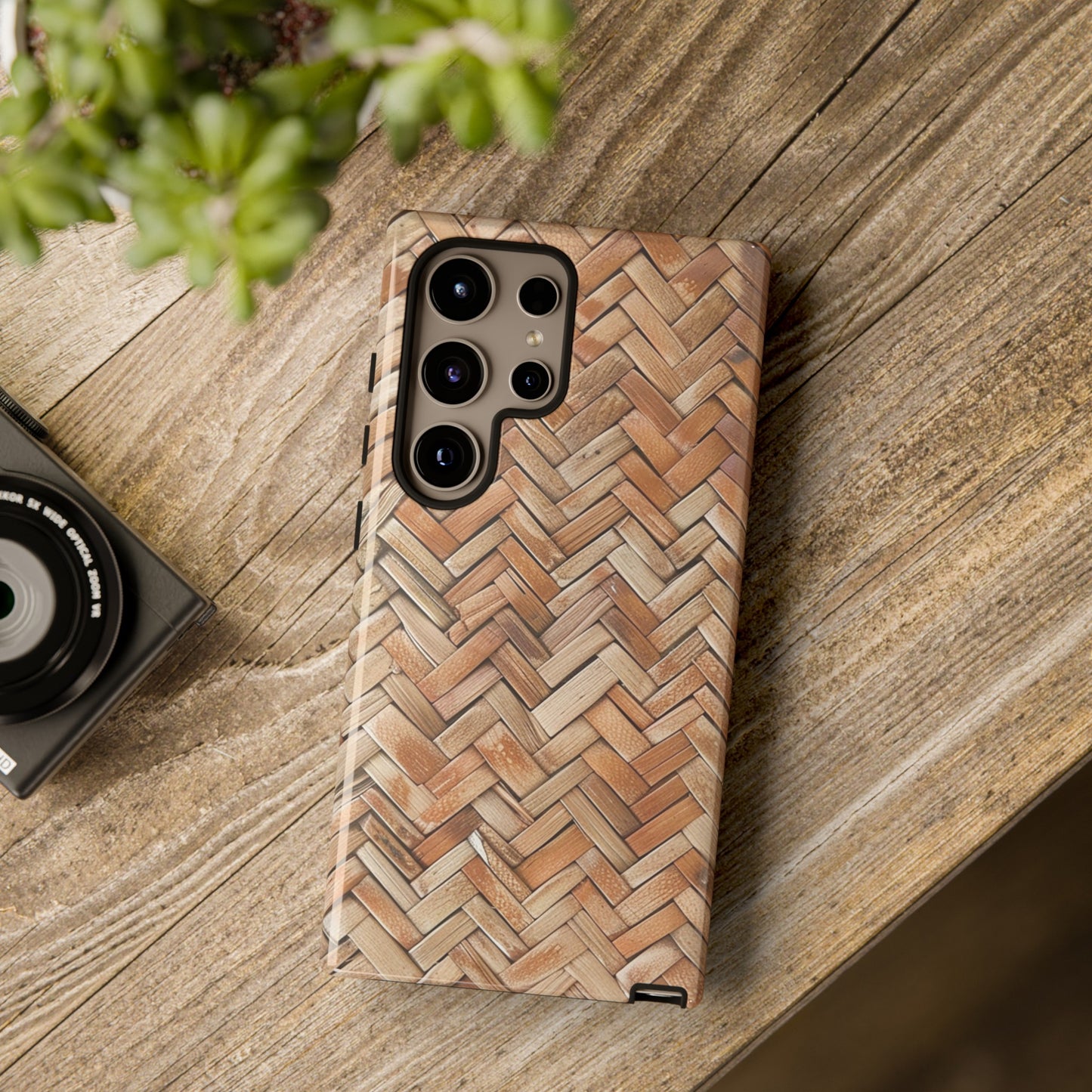 Boho Herringbone Rattan Tough Phone Case