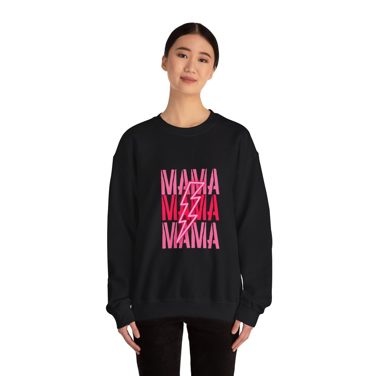 MAMA Lighting Bolt Unisex Heavy Blend™ Crewneck Sweatshirt