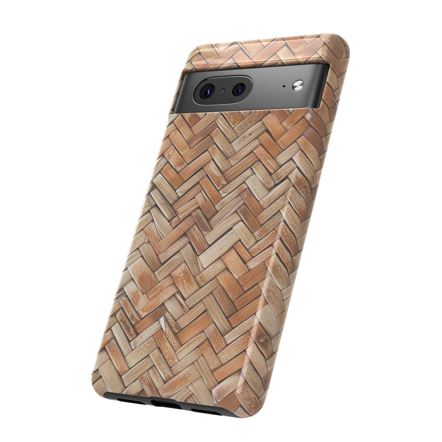 Boho Herringbone Rattan Tough Phone Case