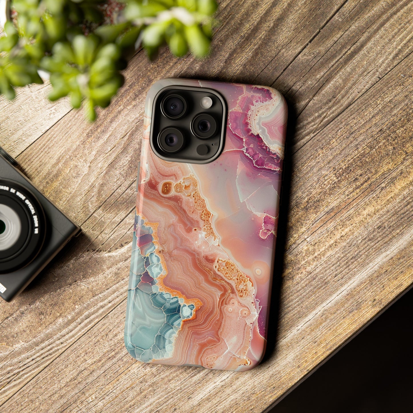 Pink Agate Tough Phone Case