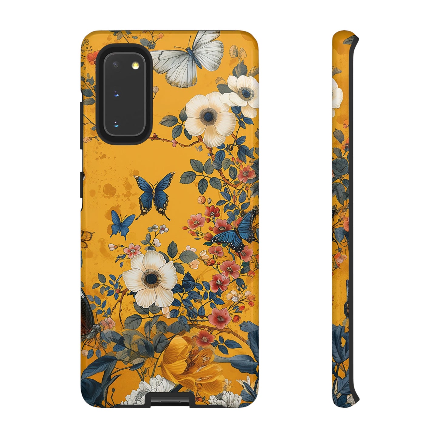 Yellow Floral Tough Phone Case