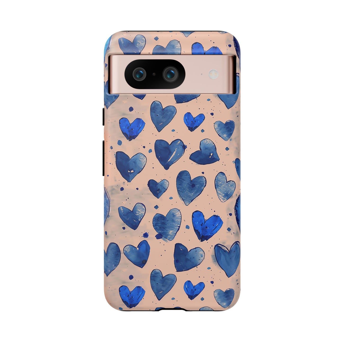 Pink and Blue Hearts Tough Phone Case