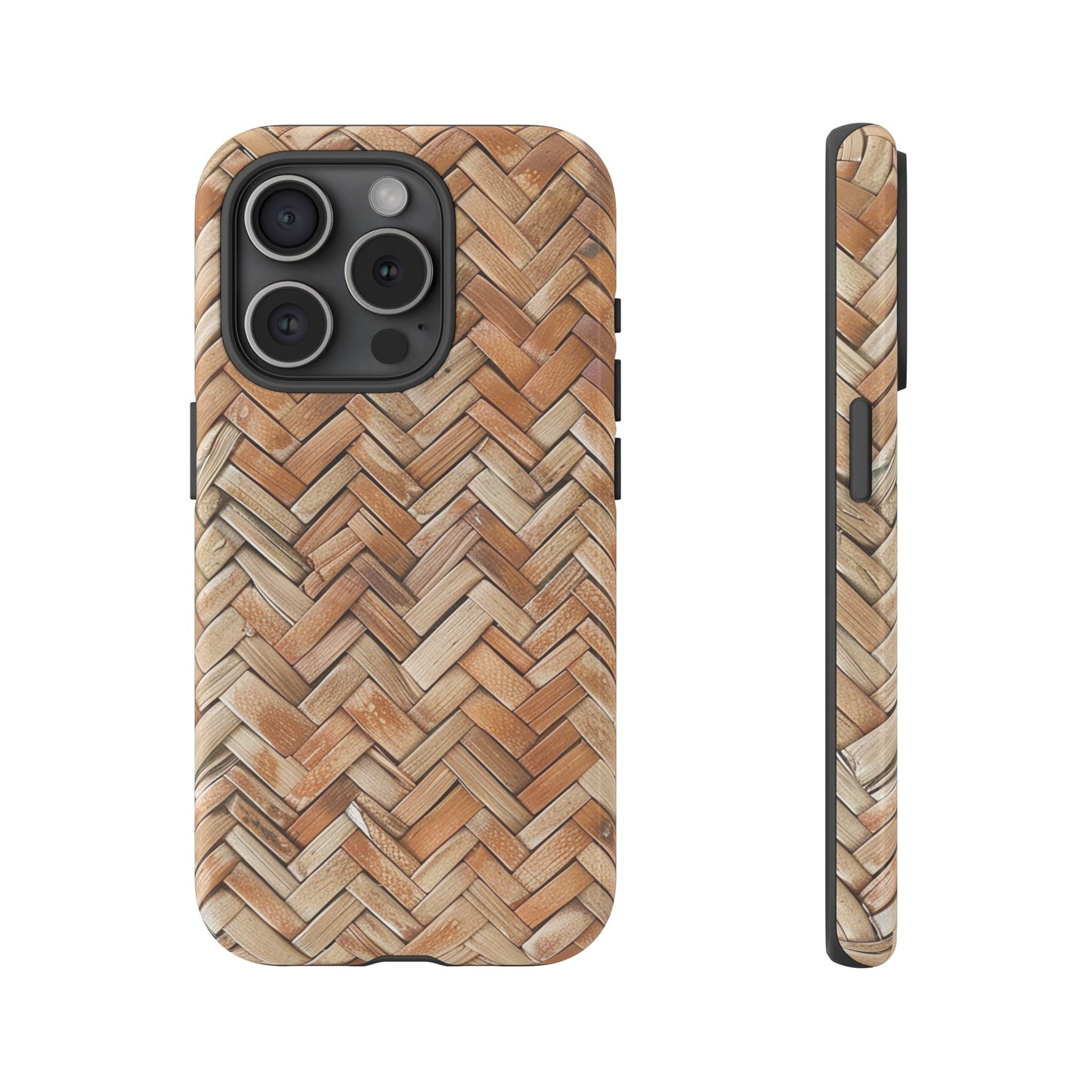 Boho Herringbone Rattan Tough Phone Case