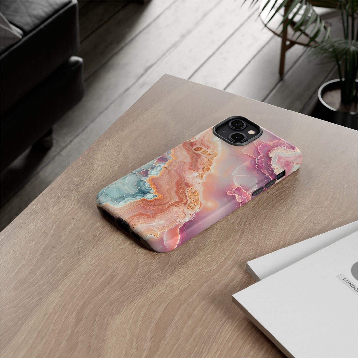 Pink Agate Tough Phone Case