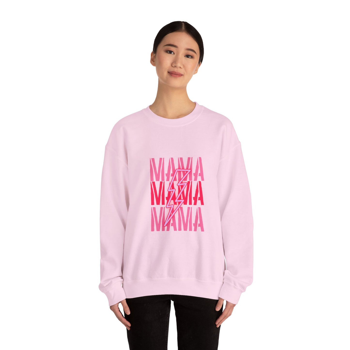 MAMA Lighting Bolt Unisex Heavy Blend™ Crewneck Sweatshirt