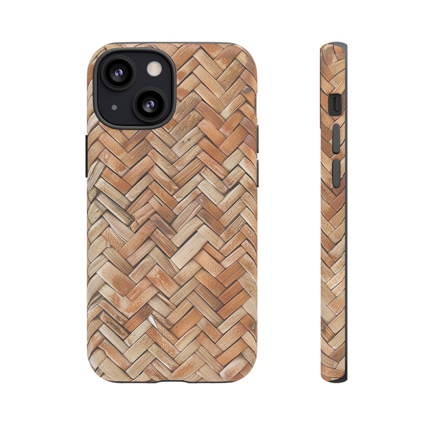 Boho Herringbone Rattan Tough Phone Case