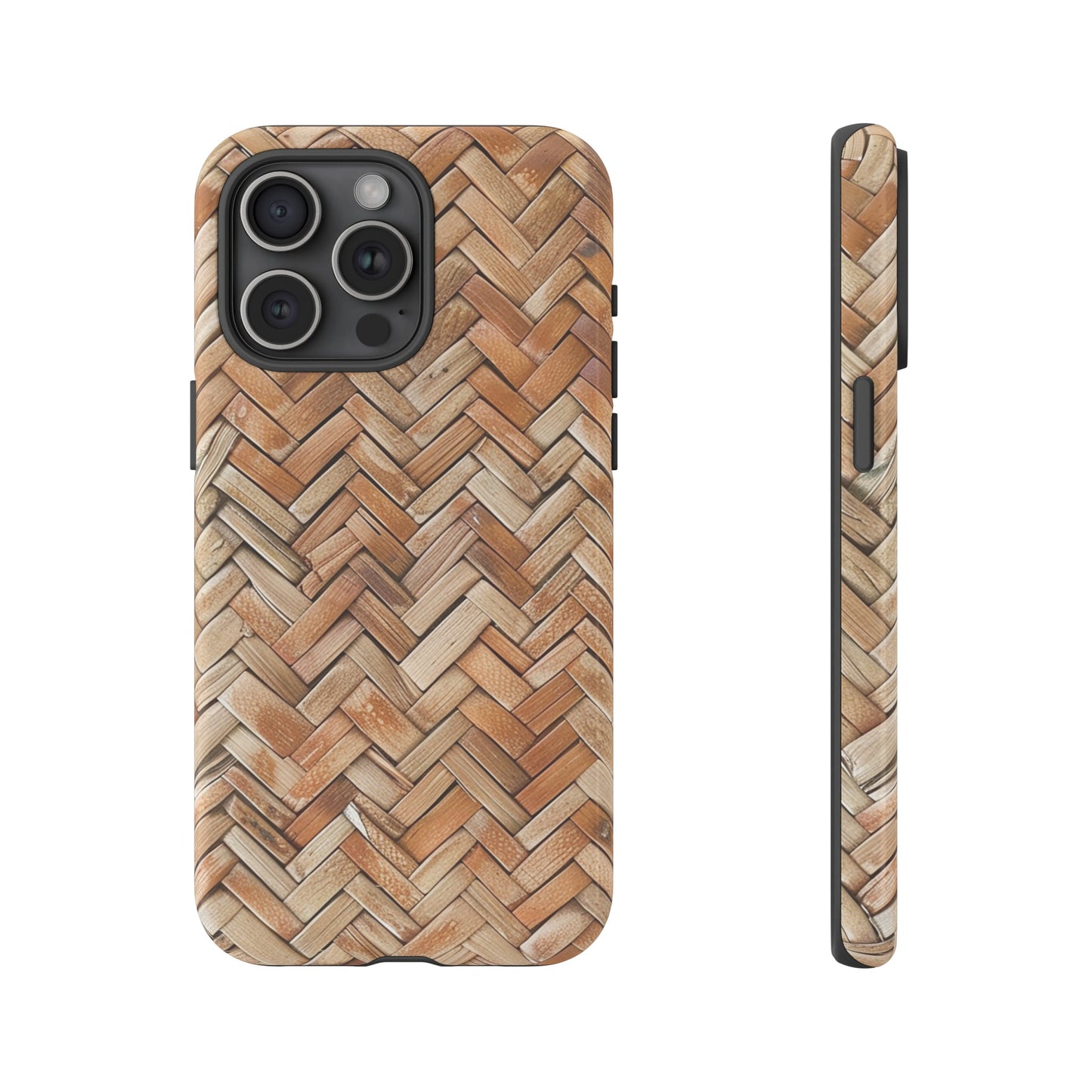 Boho Herringbone Rattan Tough Phone Case