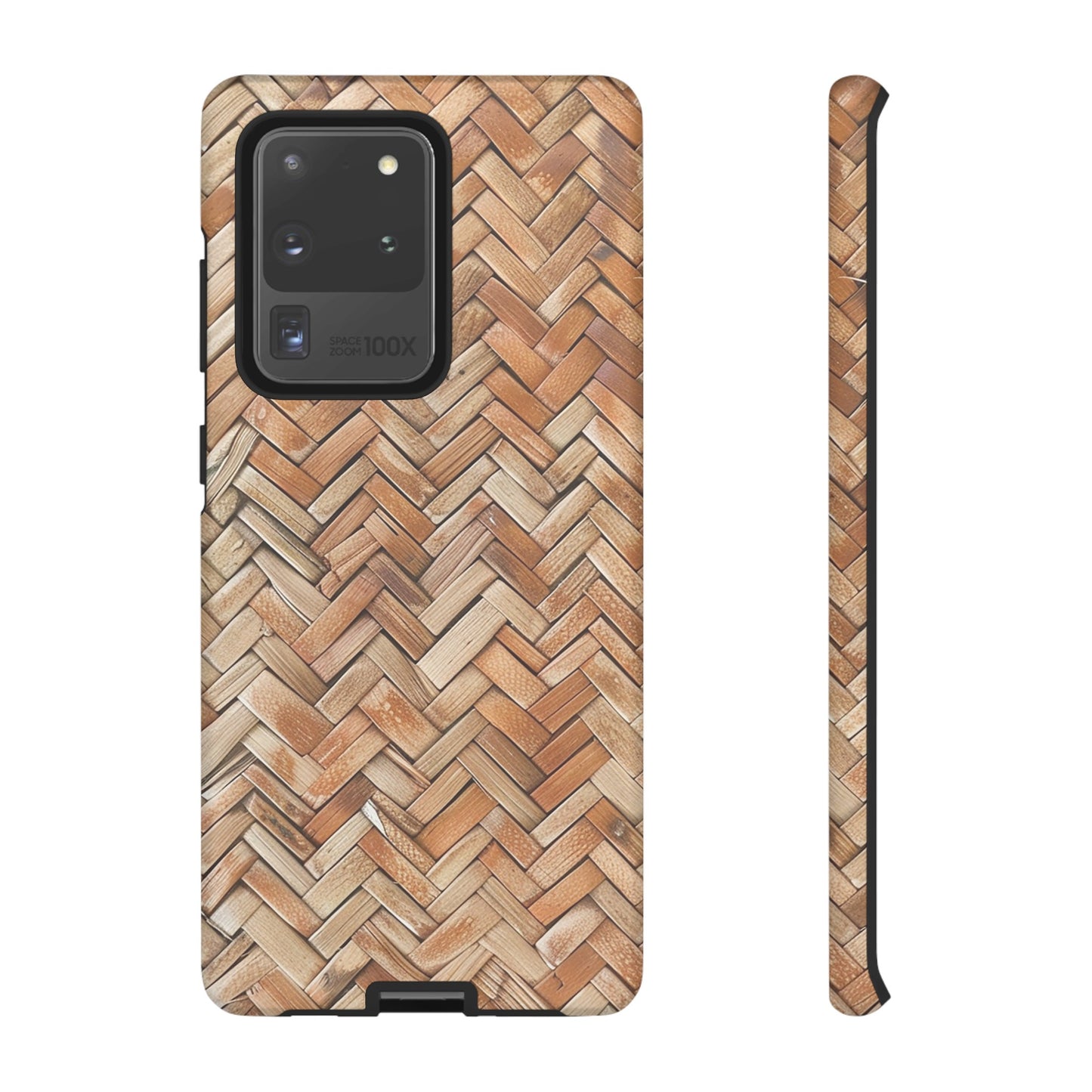 Boho Herringbone Rattan Tough Phone Case