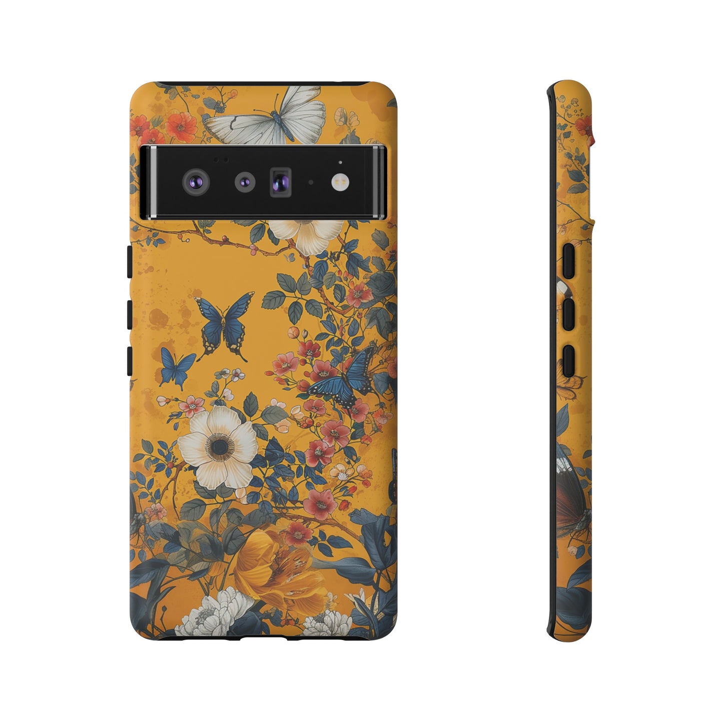 Yellow Floral Tough Phone Case