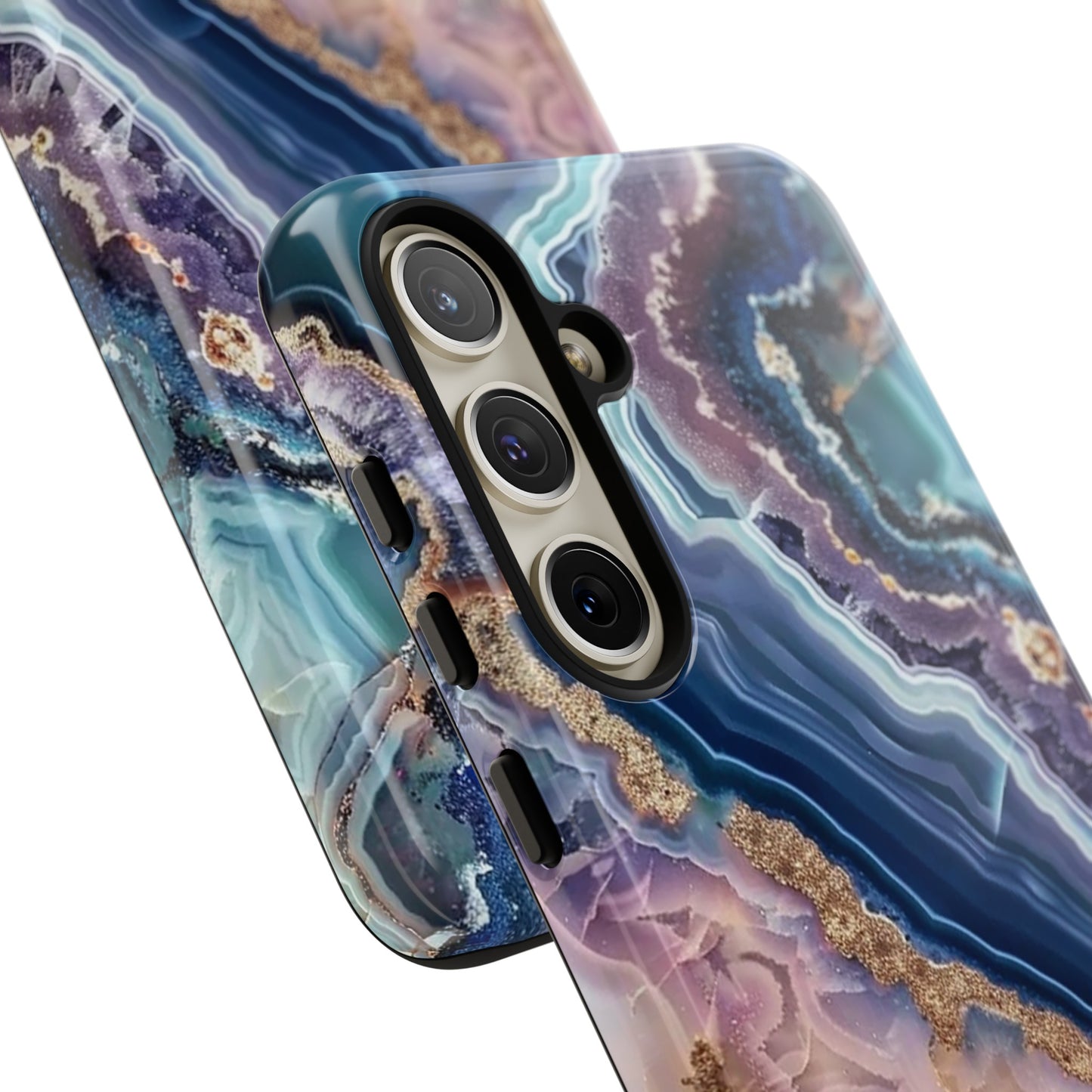 Pink and Blue Agate Tough Phone Case