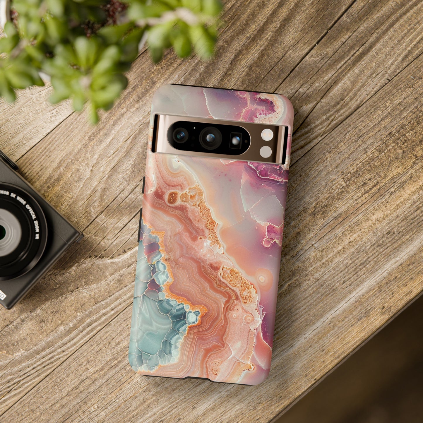 Pink Agate Tough Phone Case