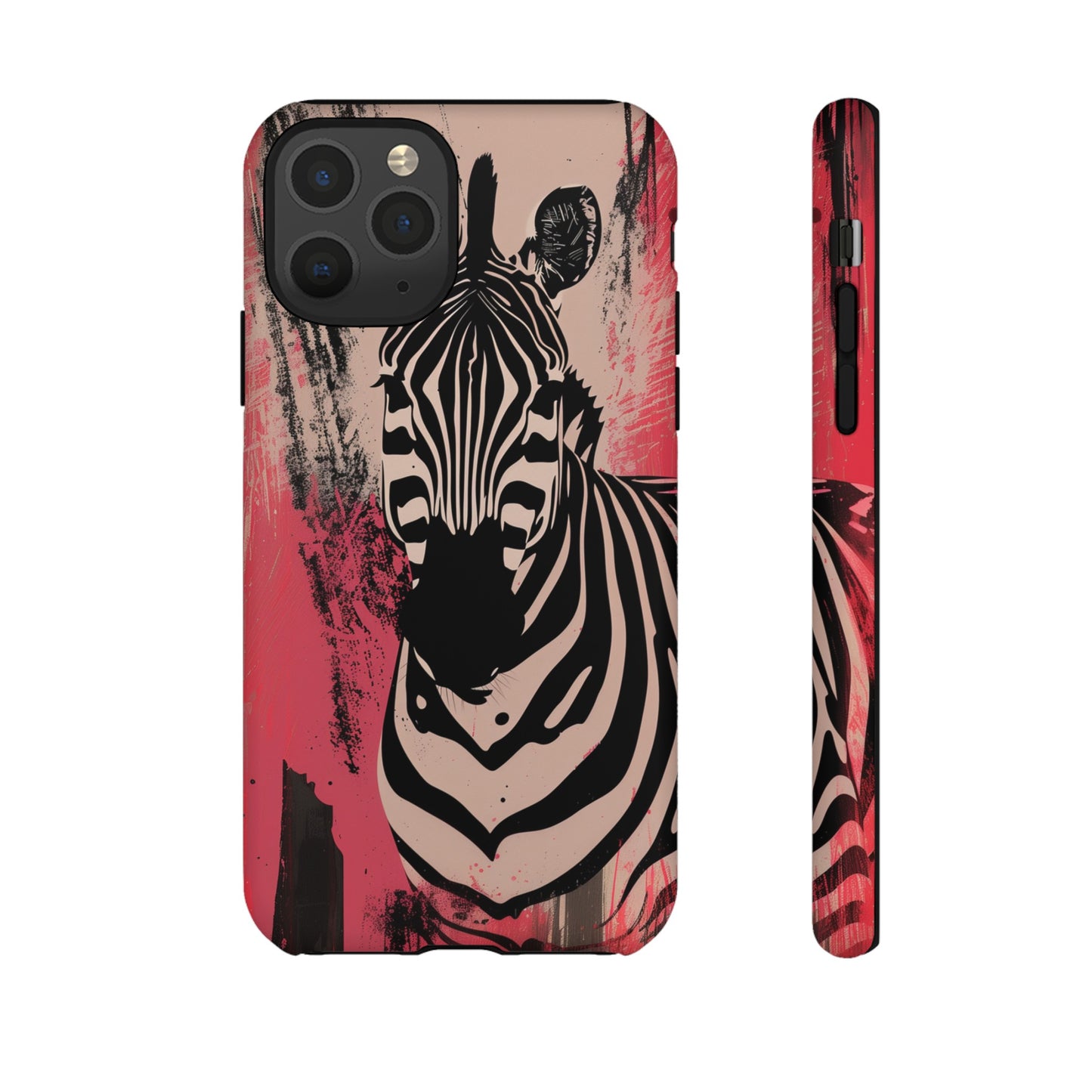 Pink Zebra Tough Phone Case