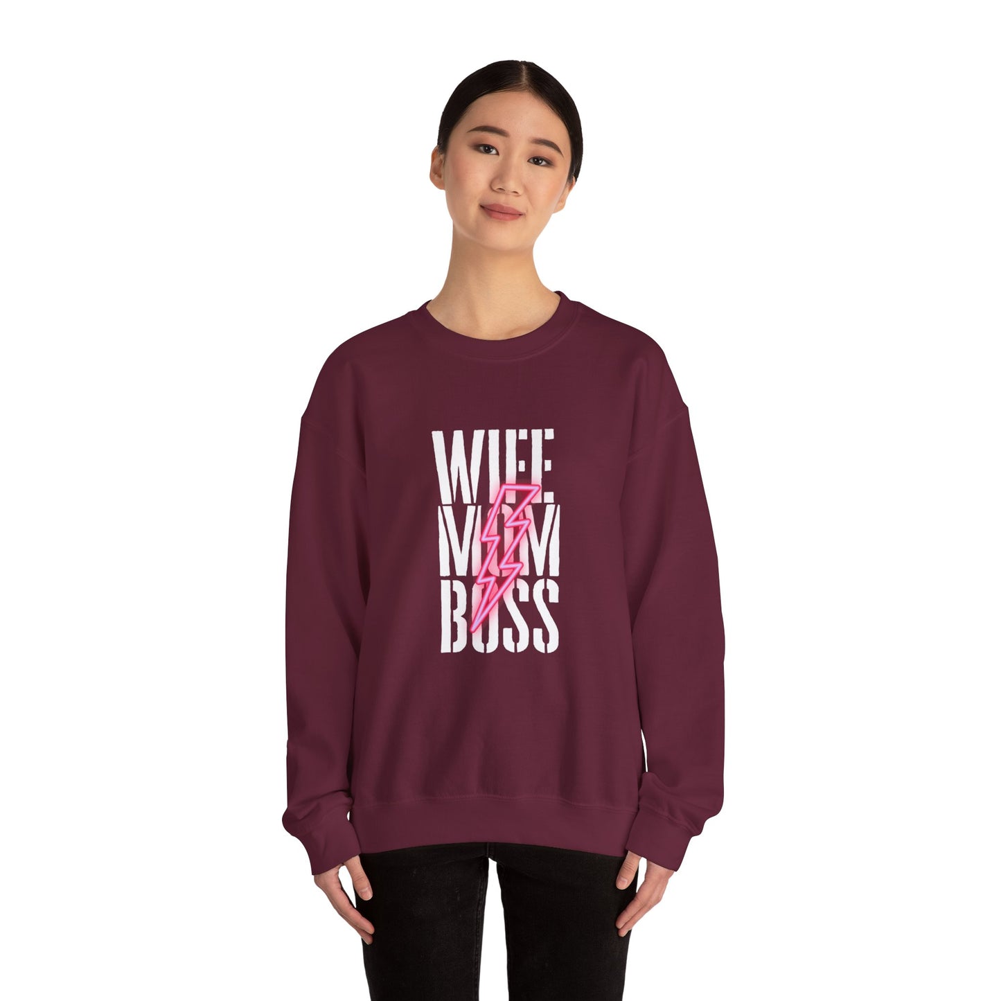 Wife Mom Boss Unisex Crewneck Sweatshirt