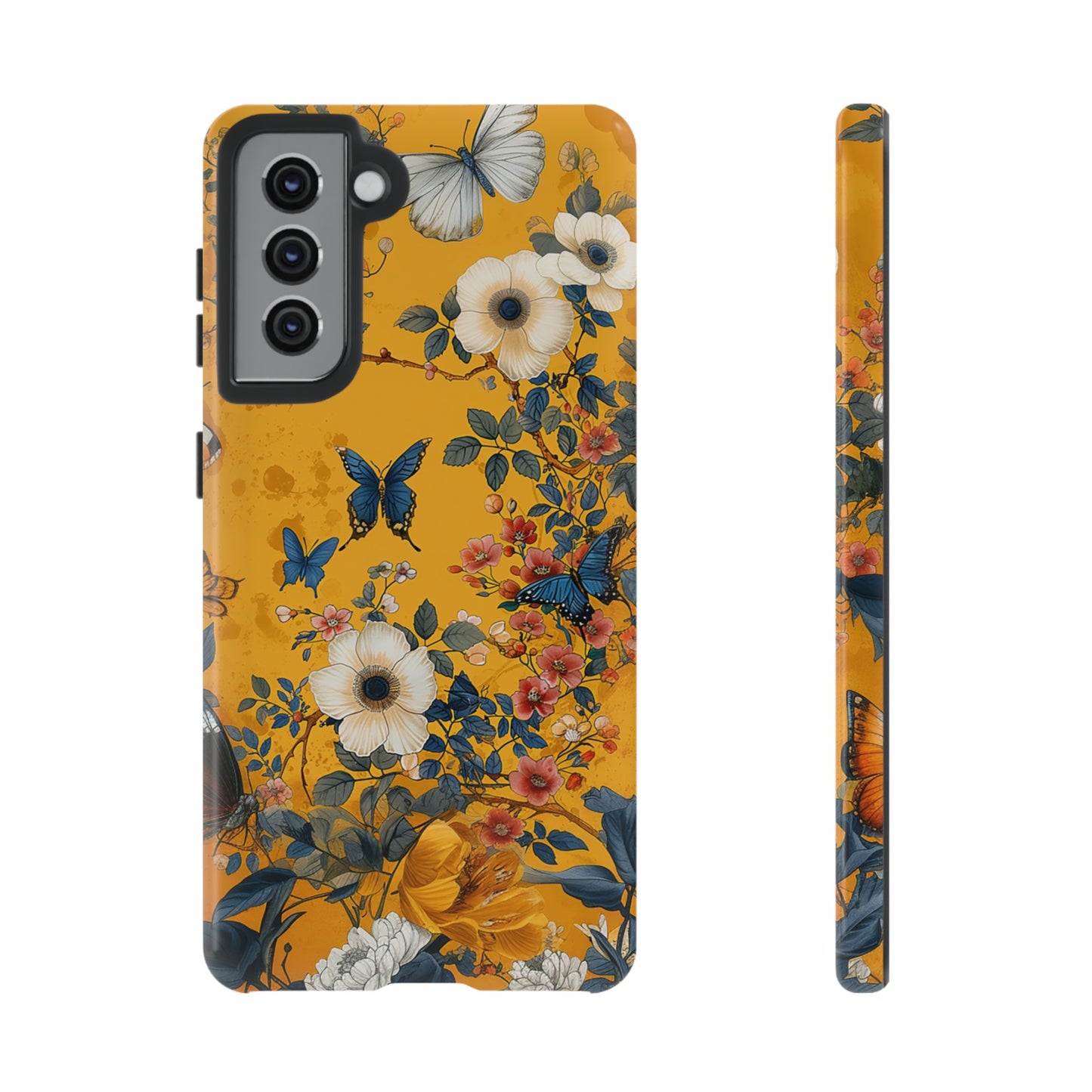 Yellow Floral Tough Phone Case