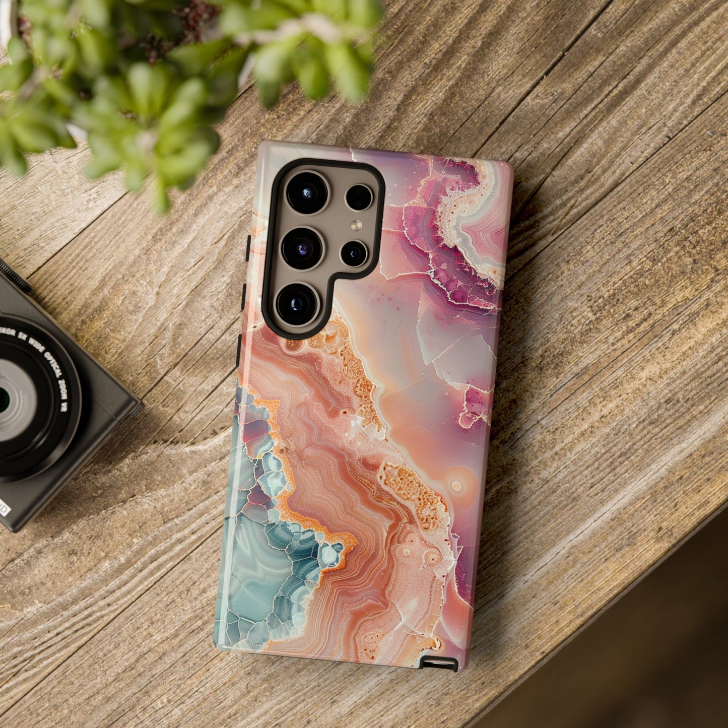 Pink Agate Tough Phone Case