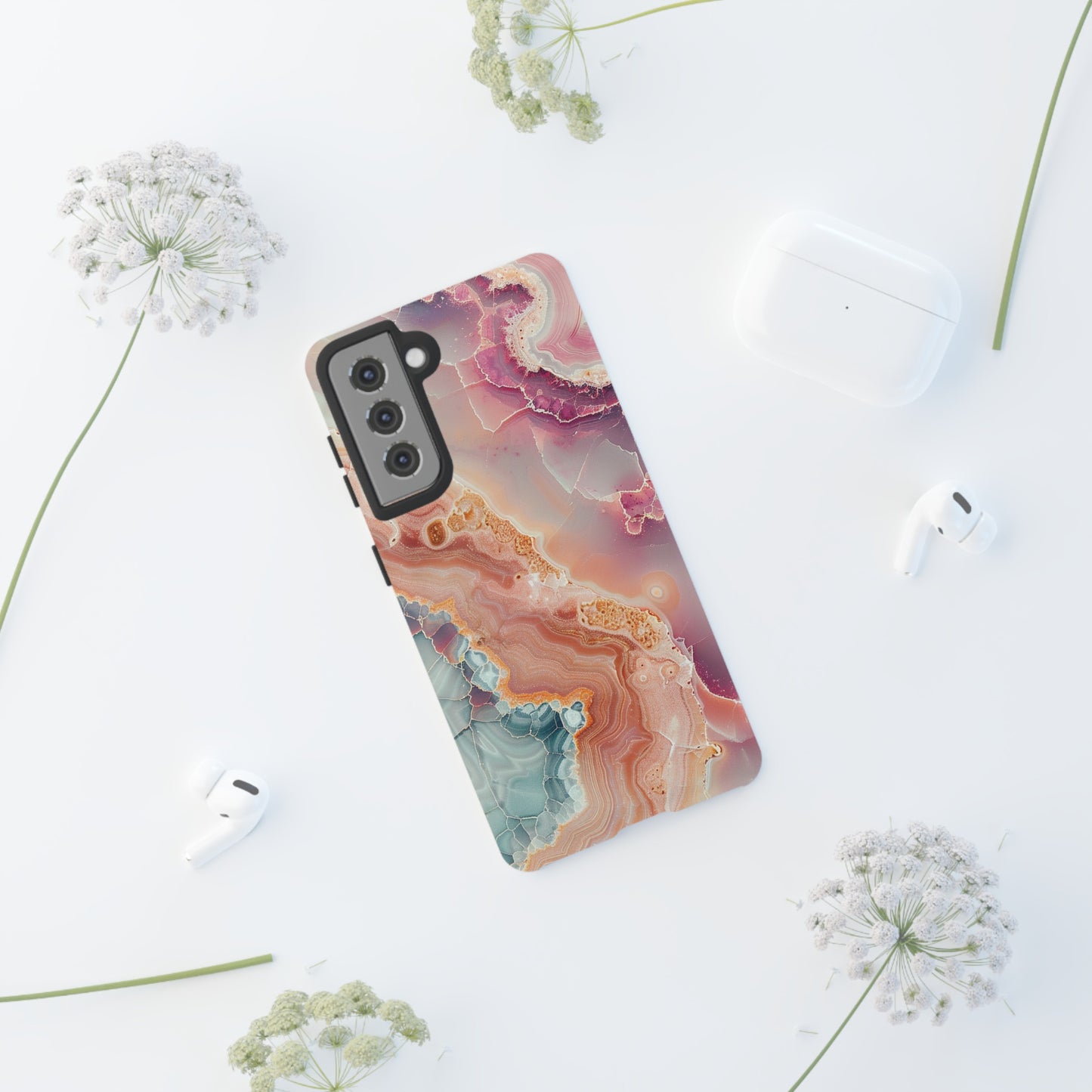 Pink Agate Tough Phone Case