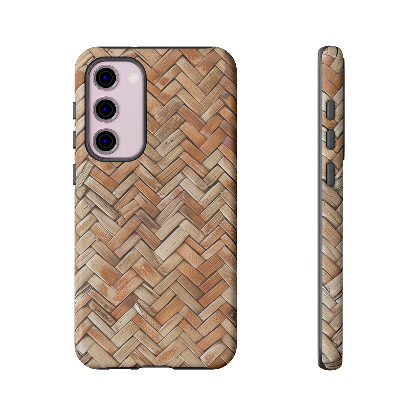 Boho Herringbone Rattan Tough Phone Case