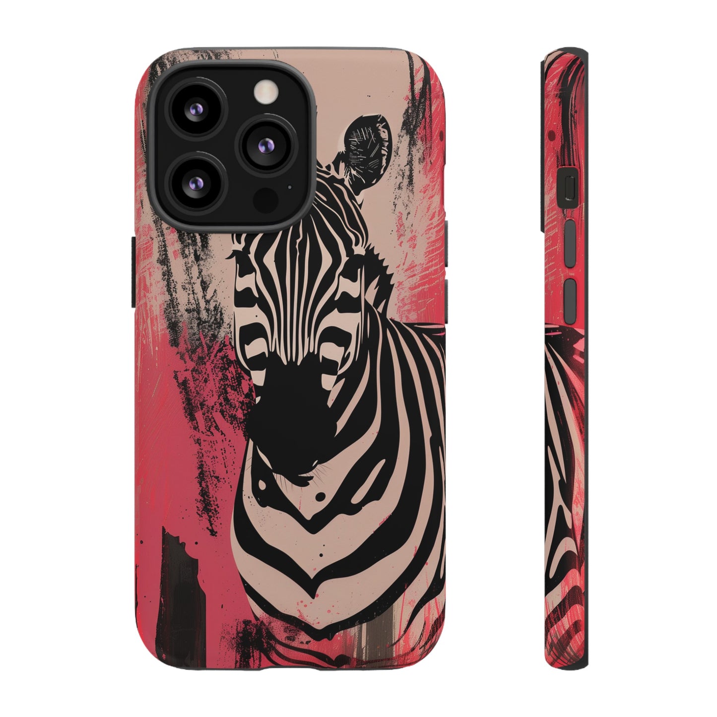 Pink Zebra Tough Phone Case