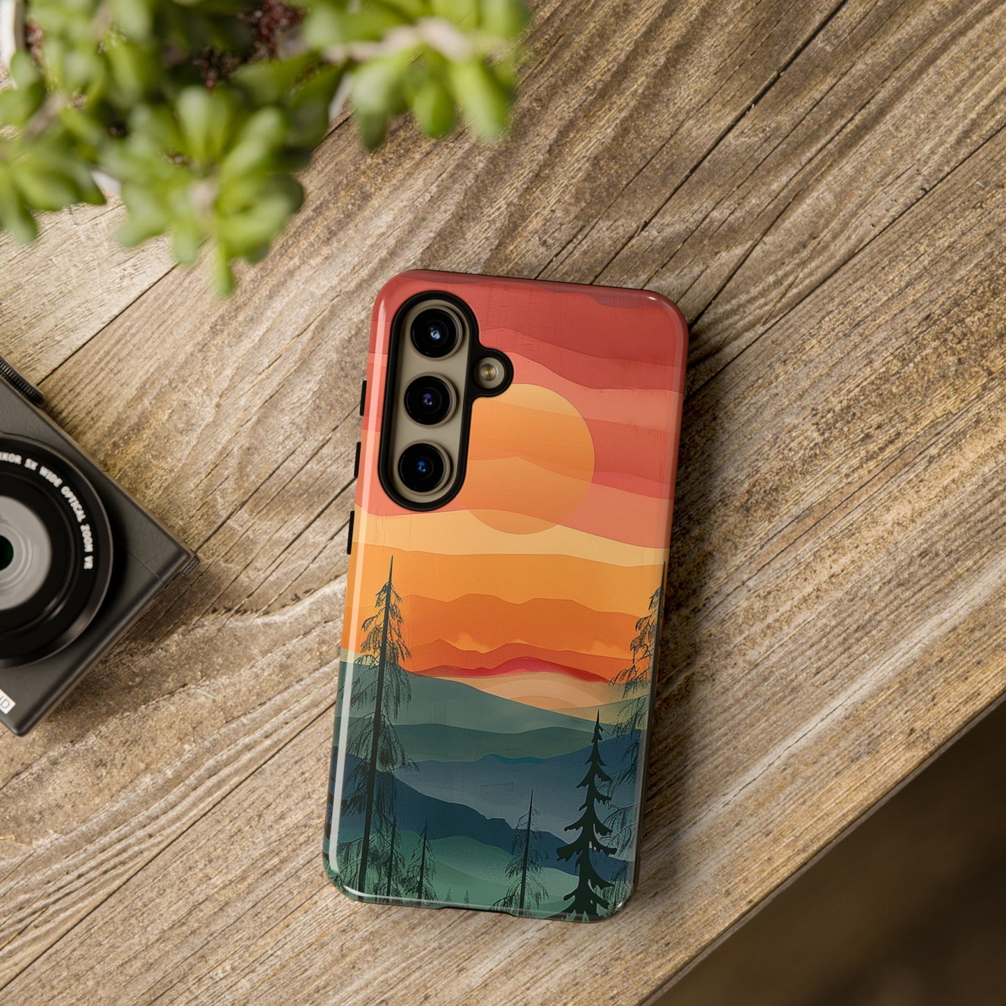 Forest Sunset Tough Phone Case