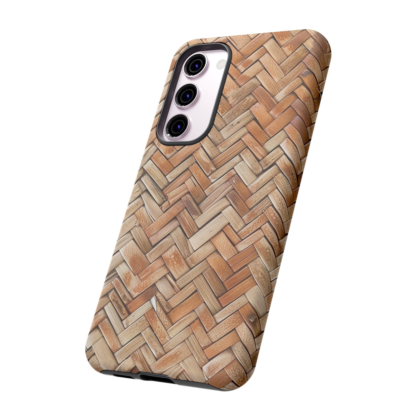 Boho Herringbone Rattan Tough Phone Case