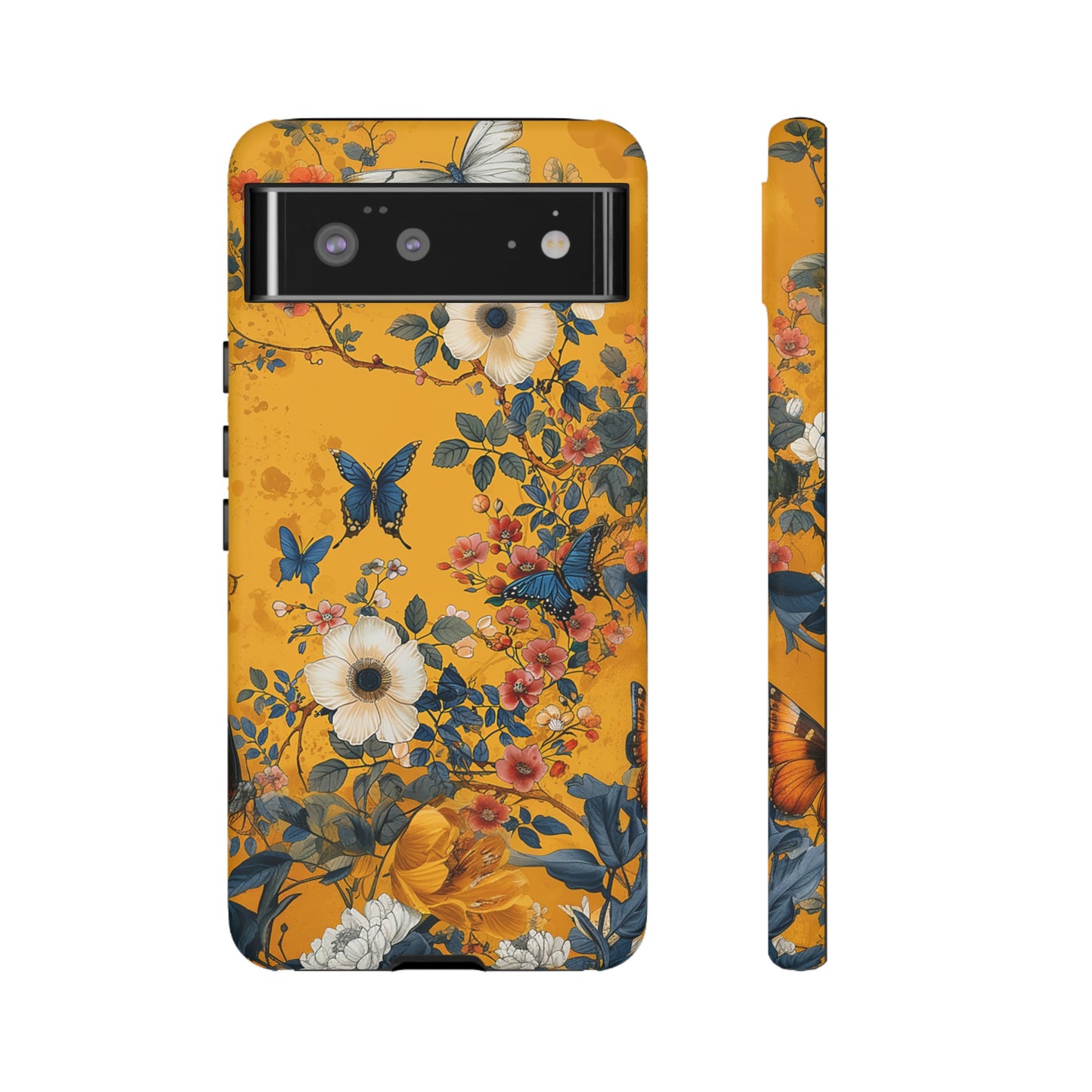 Yellow Floral Tough Phone Case