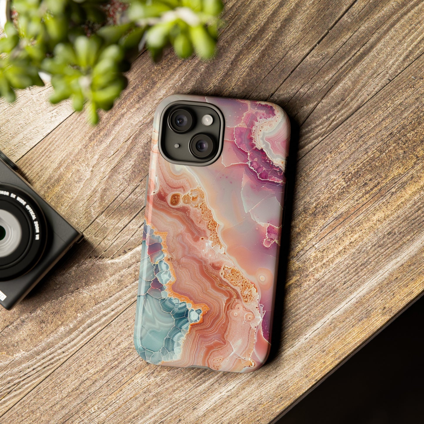 Pink Agate Tough Phone Case