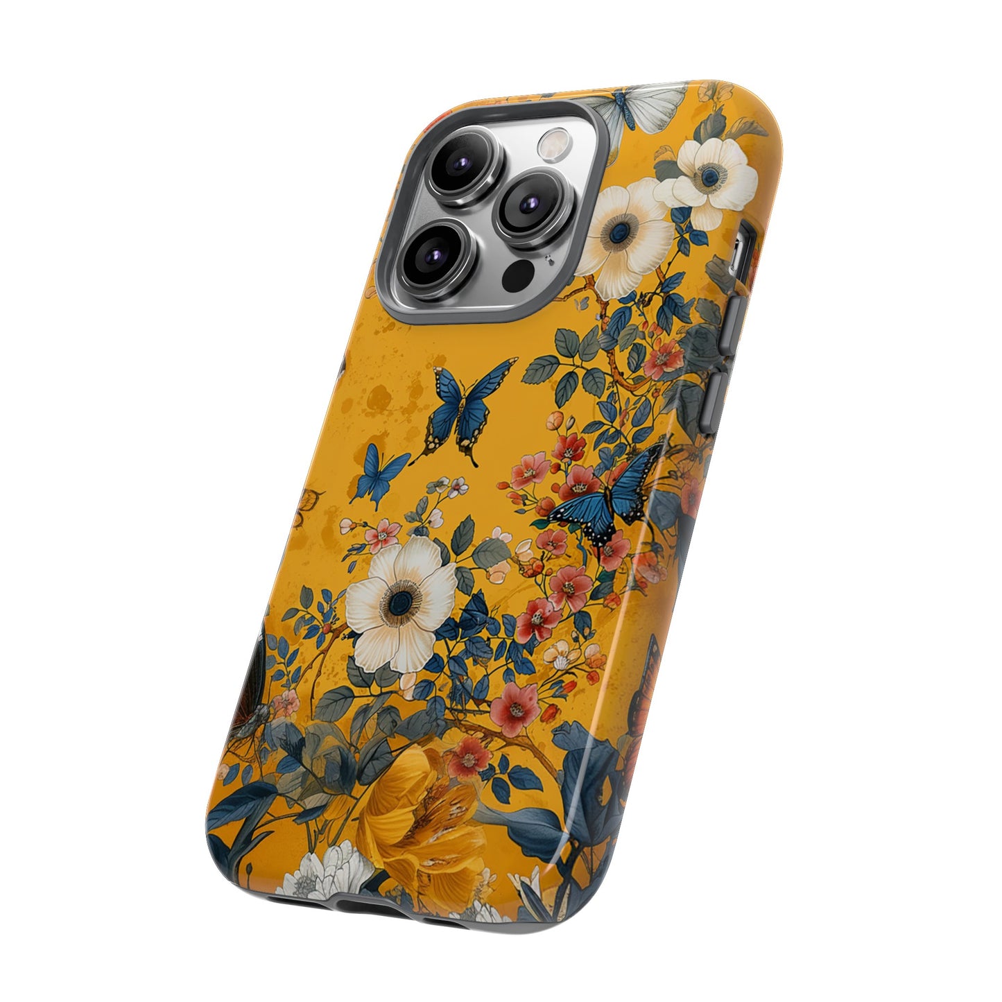 Yellow Floral Tough Phone Case