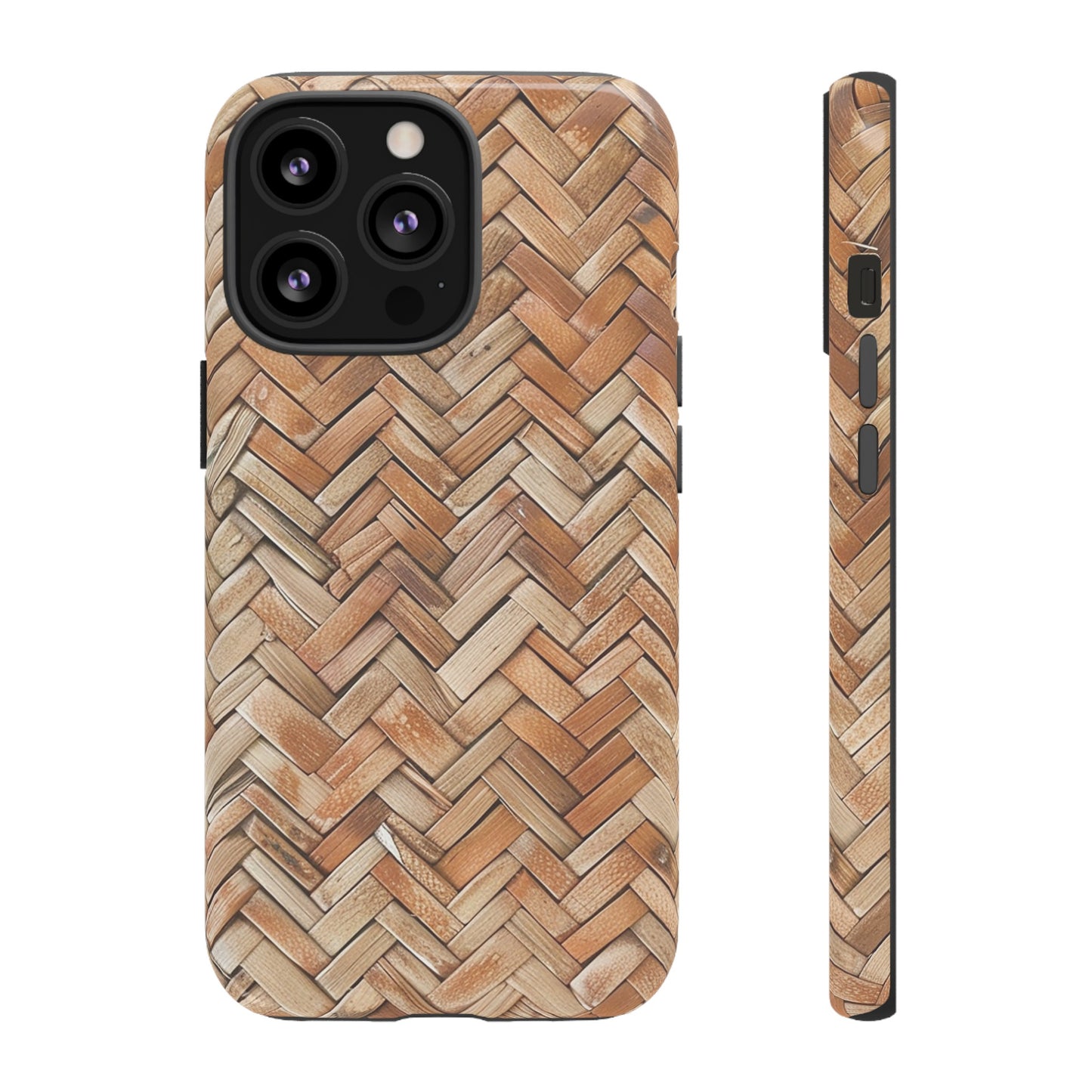 Boho Herringbone Rattan Tough Phone Case