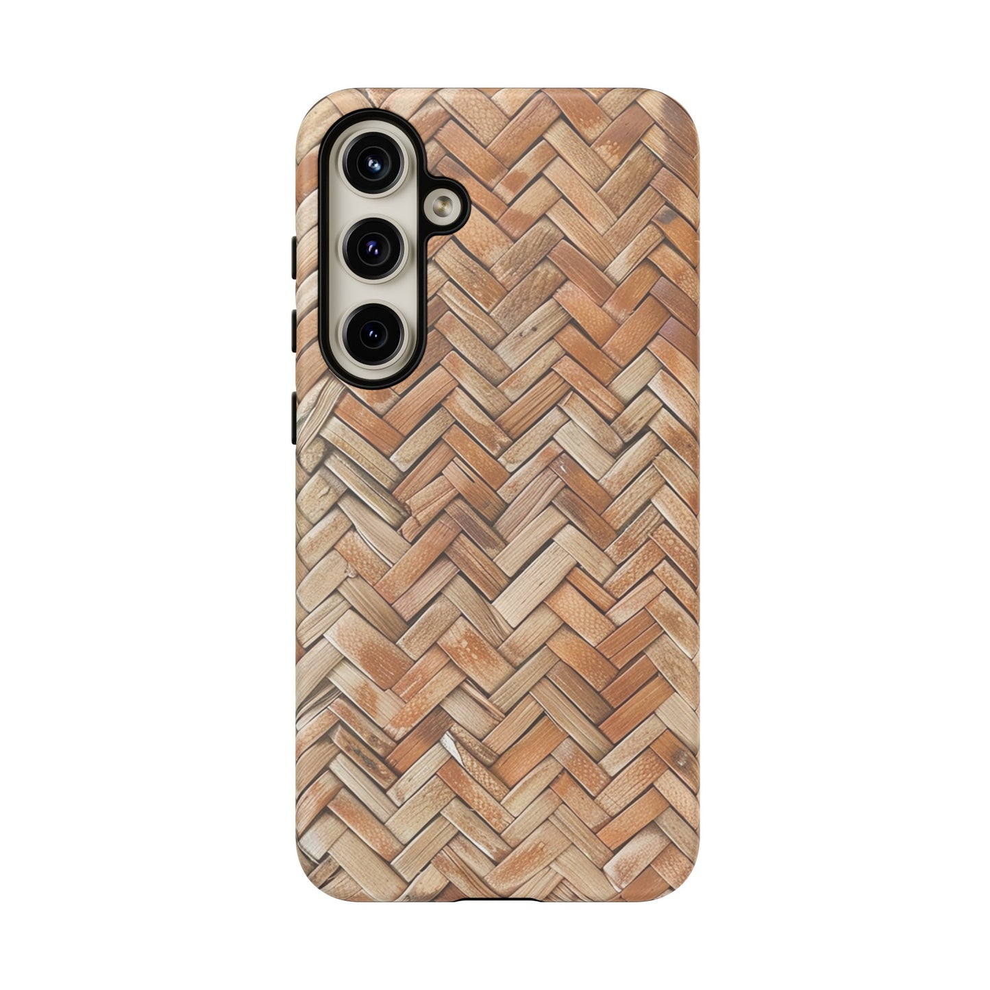 Boho Herringbone Rattan Tough Phone Case