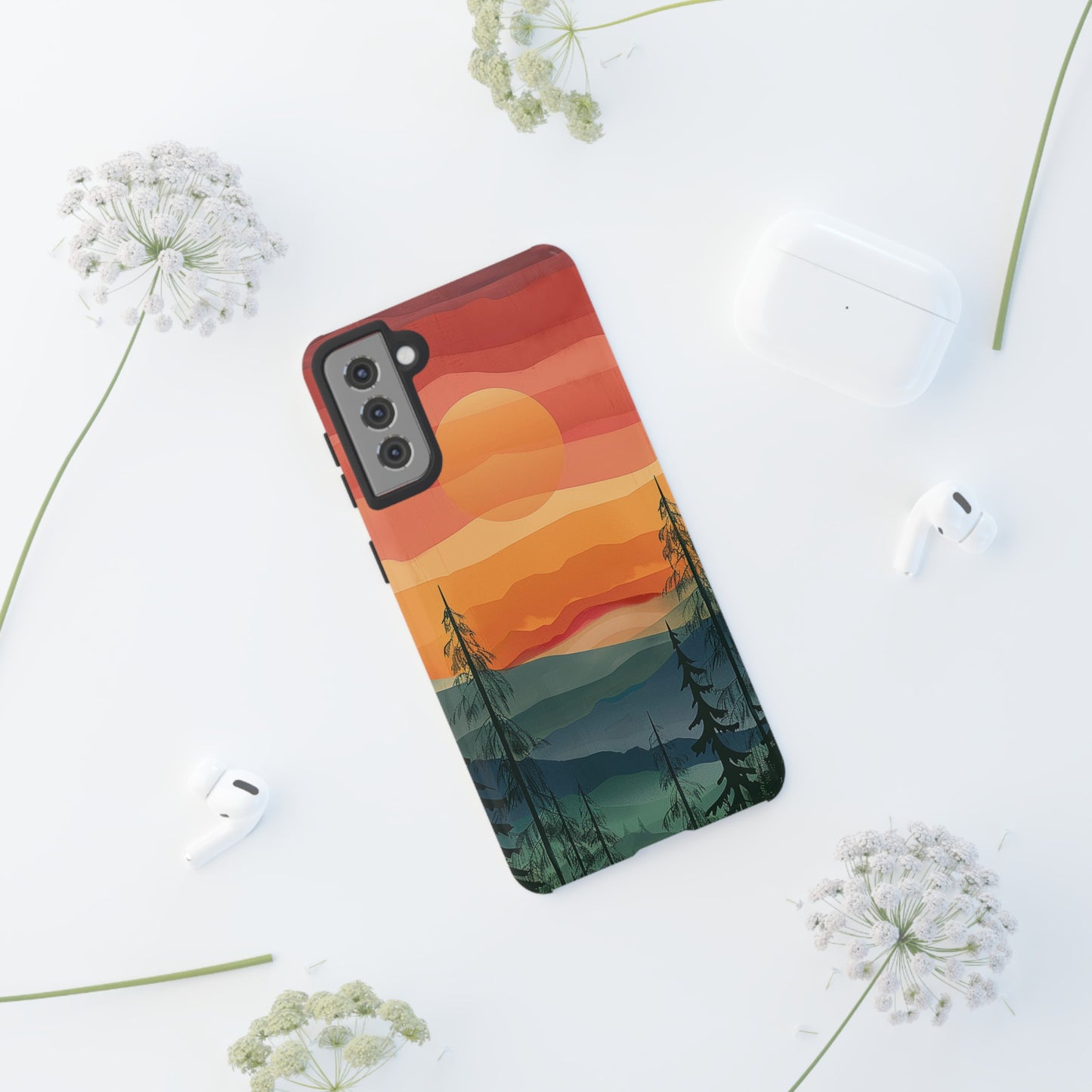 Forest Sunset Tough Phone Case